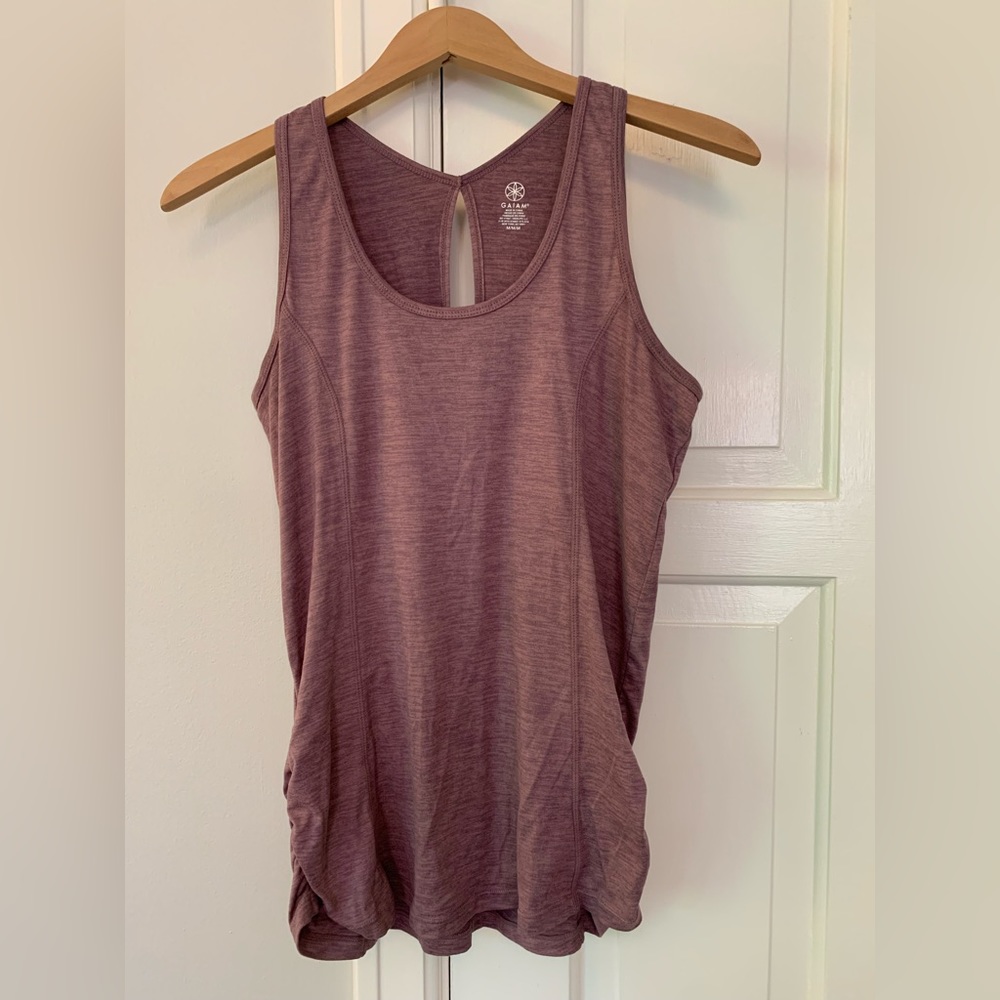 Gaiam Hatha Tank in Grape Shake Heather (Size Medium)
